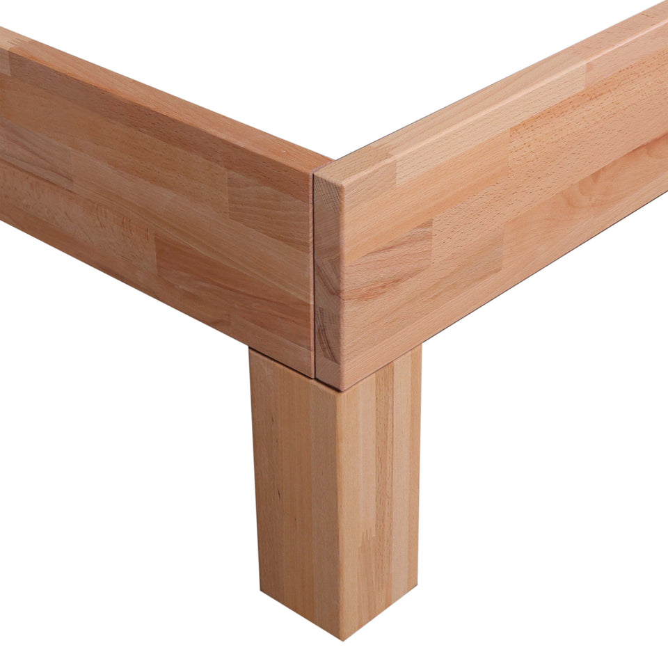 Solid beech wood bed leg
