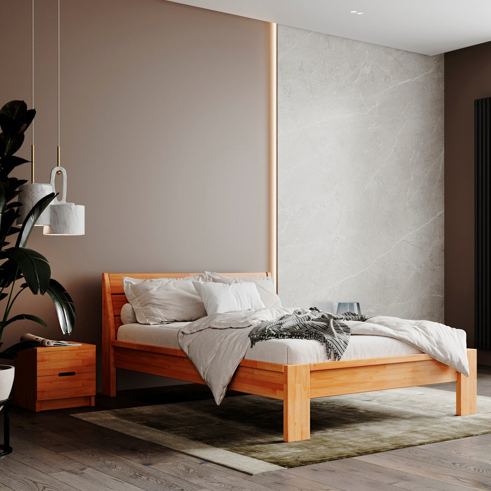 Solid wood bed made of beech Alice