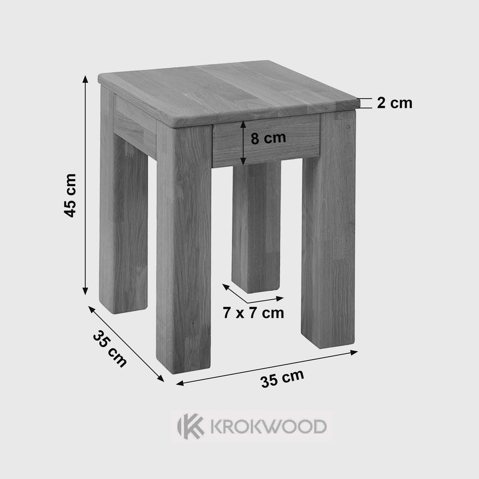 2x Stools Bonn oak