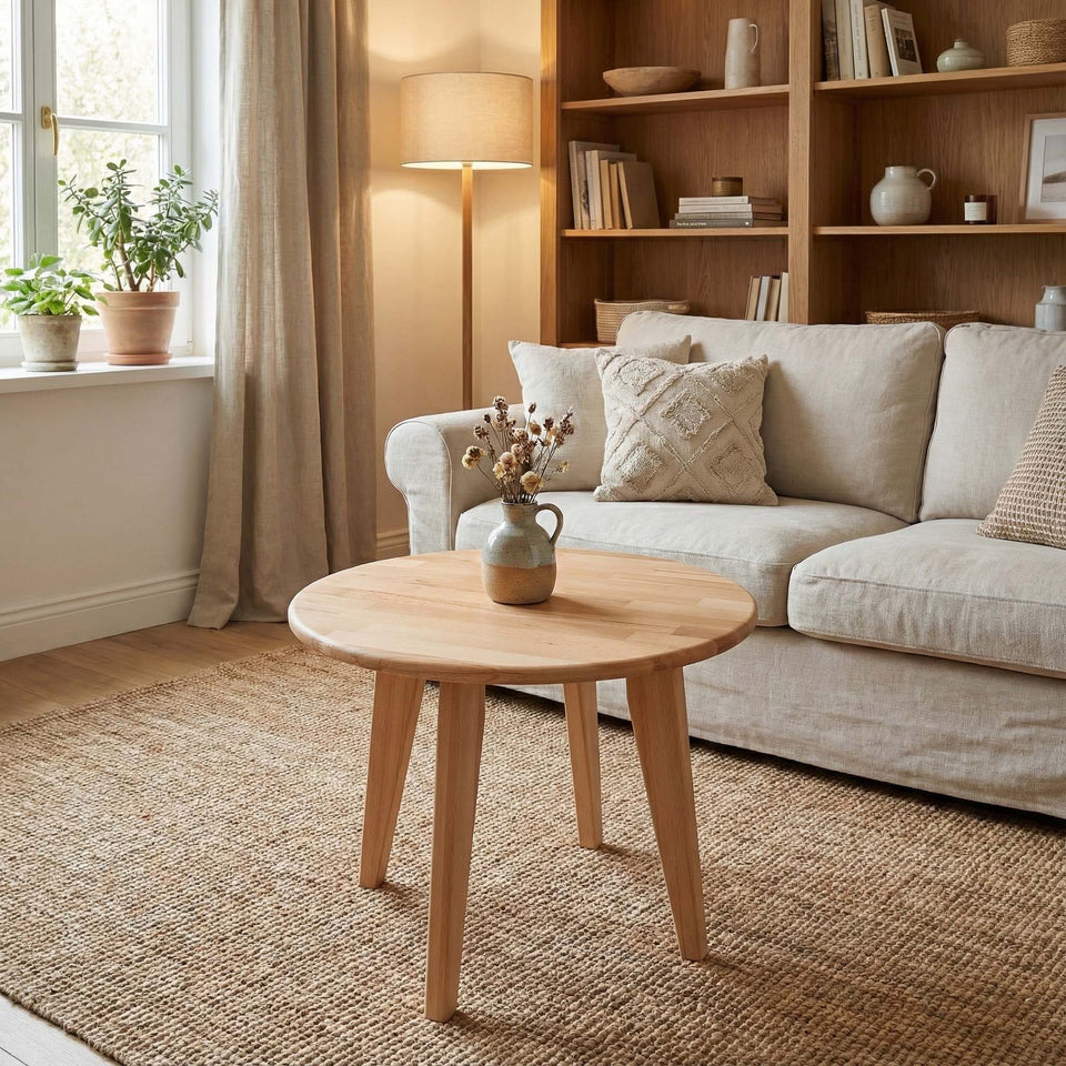 Dresden Round Coffee Table Solid Beech Wood