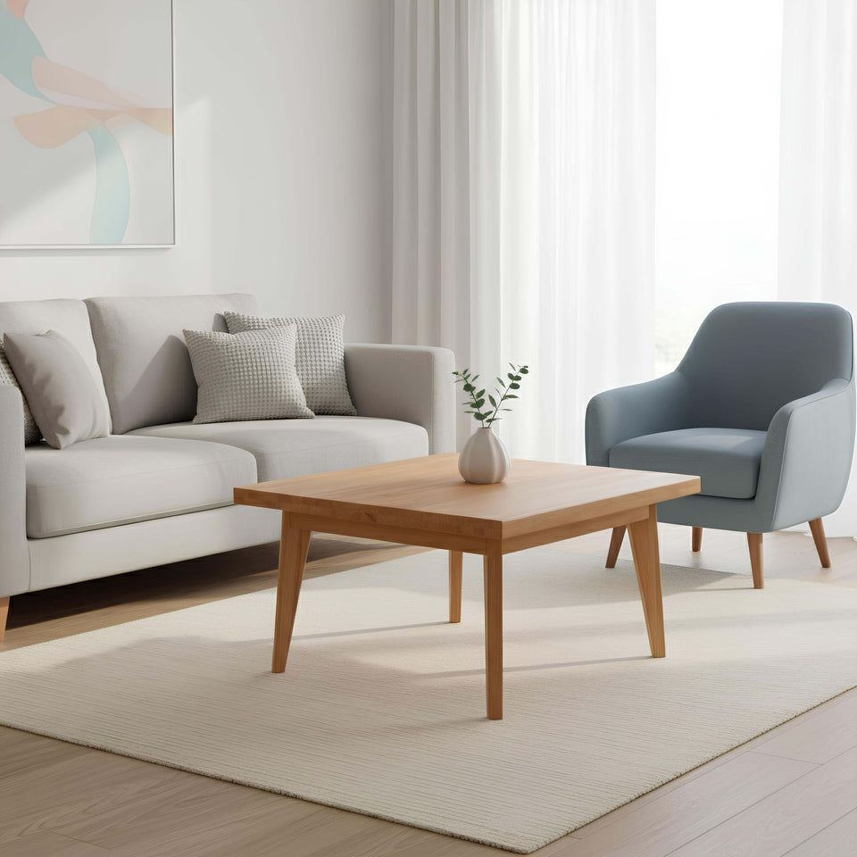 Hans coffee table is made of solid beech