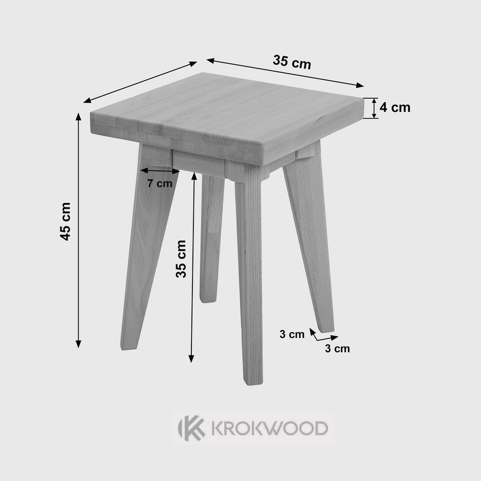 2x Stools Hans beech