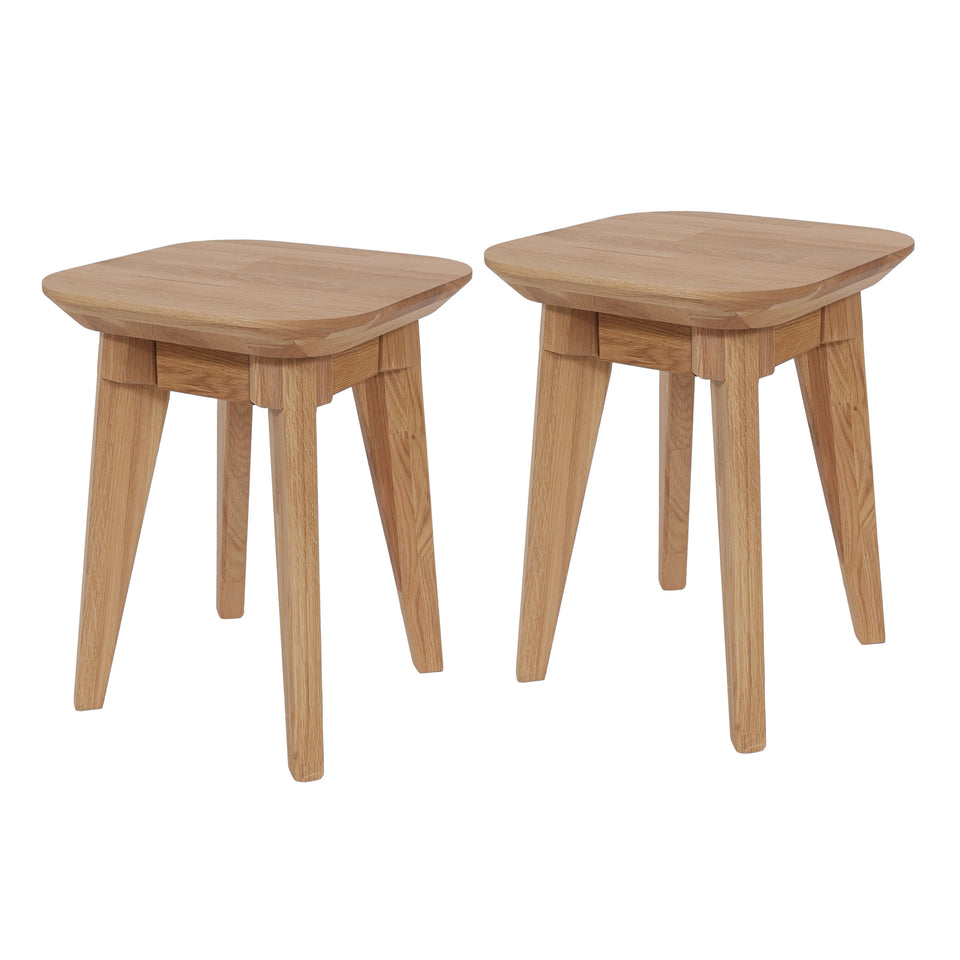 oak stools Paris set