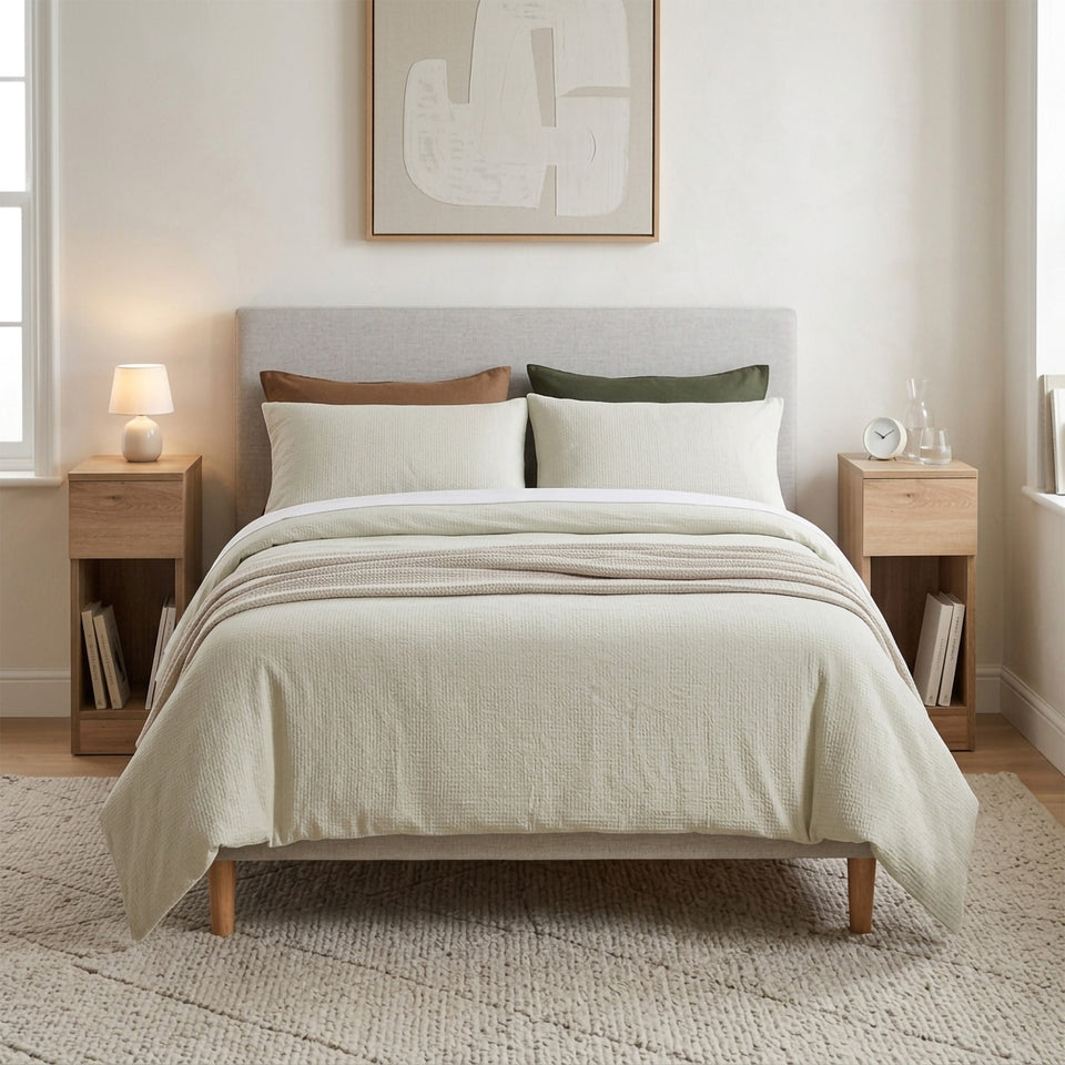 LORA Chipboard Bedside Table, Vertical Design with Drawer and Open Compartment