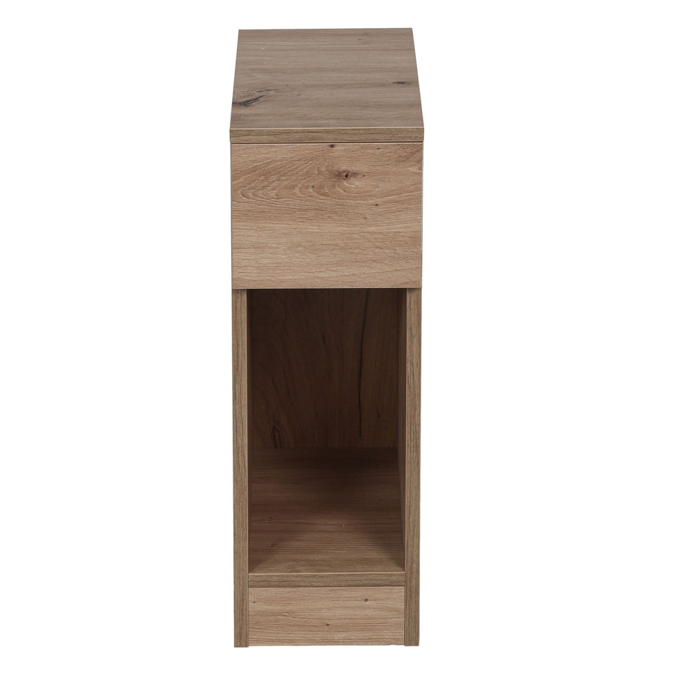 Artisan Oak bedside cabinet with open compartment

