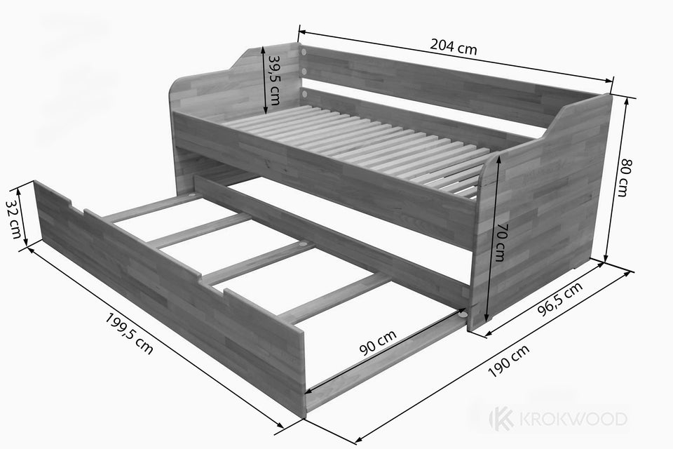 Dimensions of the Modena bed