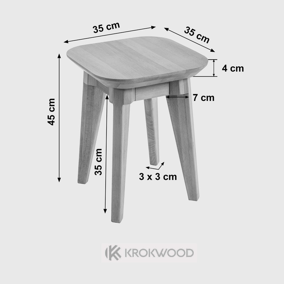 2x stools Paris oak