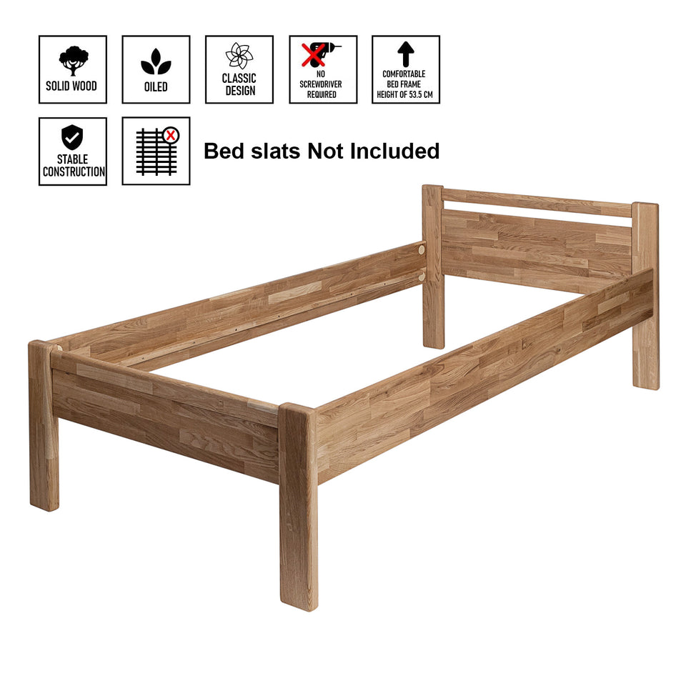 Solid wood bed SiSi oak