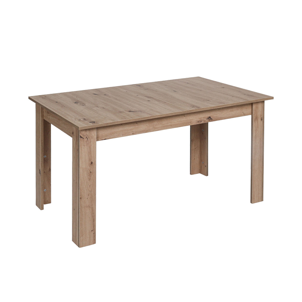 Compact Lora dining table in Artisan Oak, closed