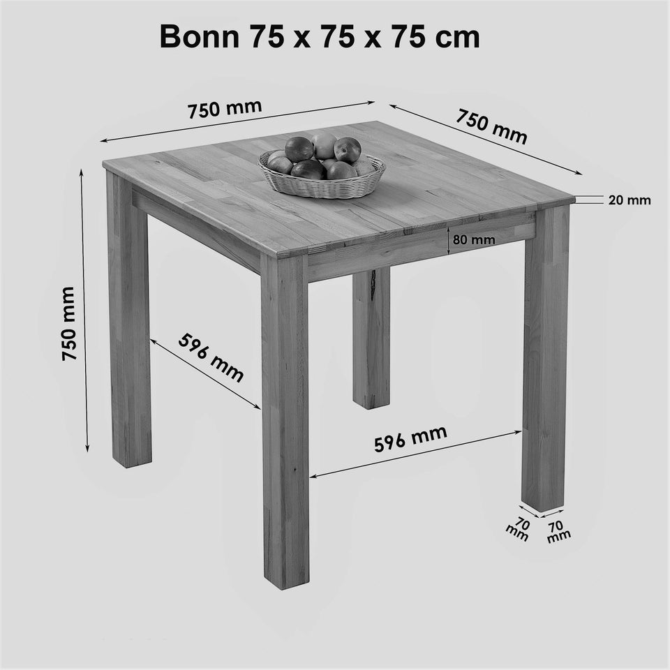 Bonn beech dining table
