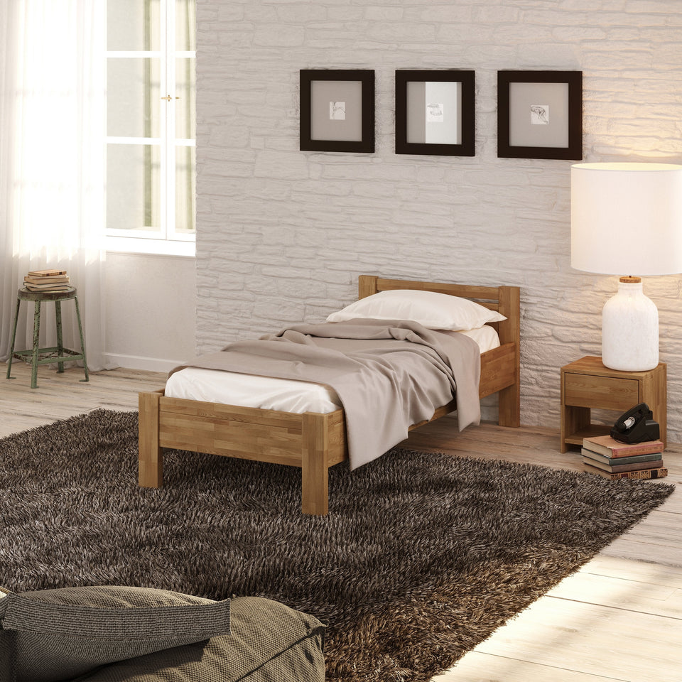 Oak bed Sisi by Krok Wood