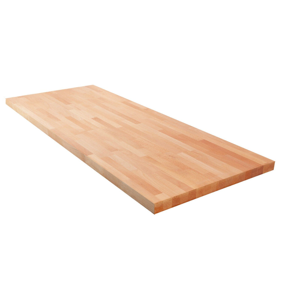 Solid wood top, table top, solid wood worktop in beech 2000x620x38 mm