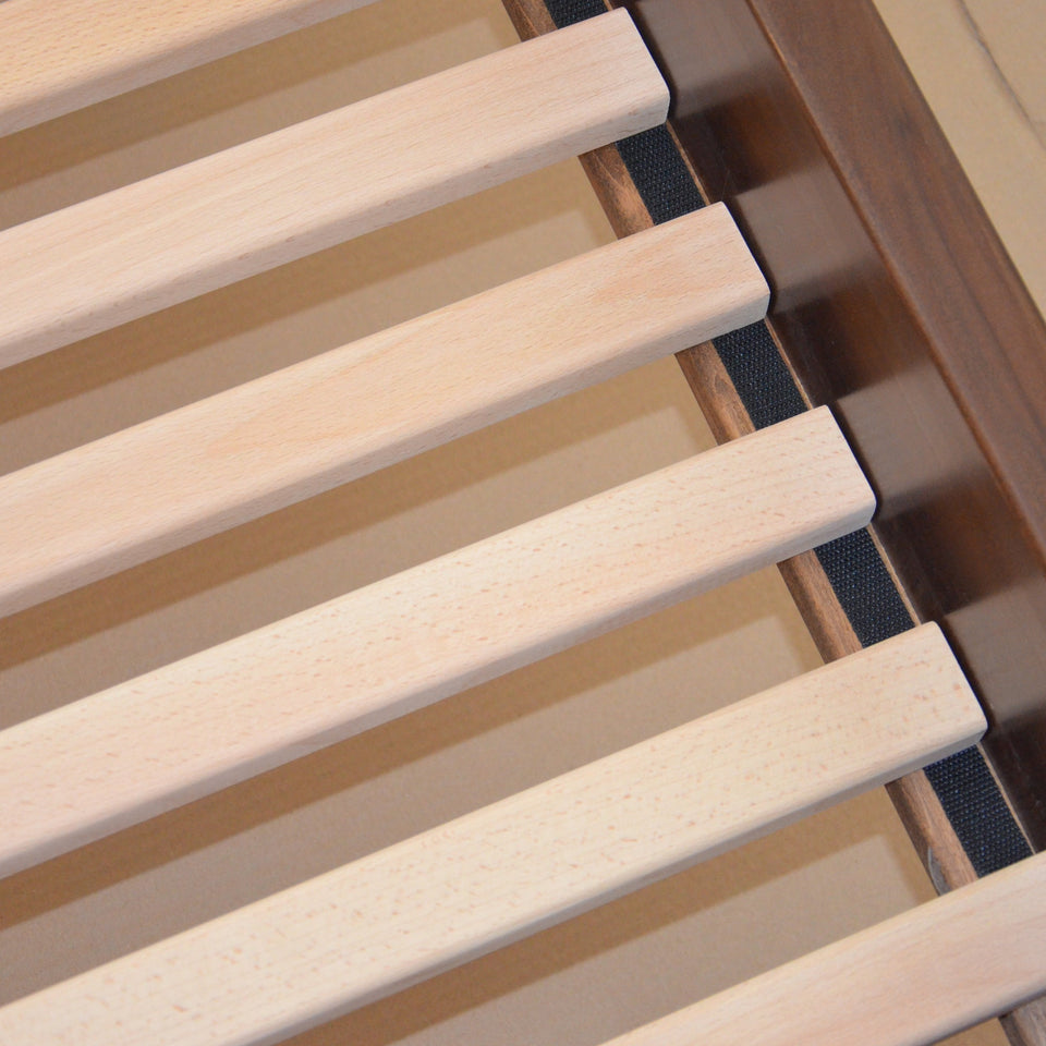 Slatted frame roll-up frame with stable slats made of solid beech wood