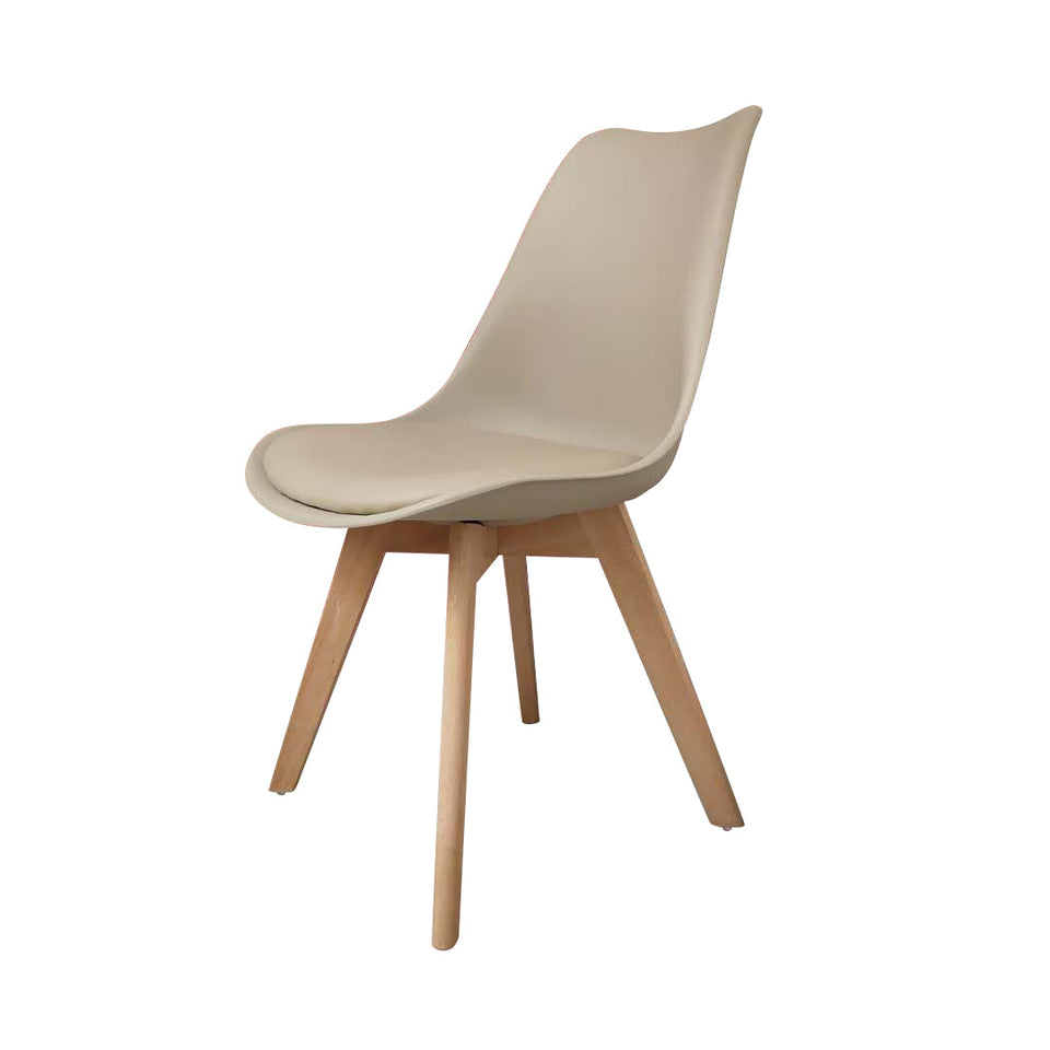 Dining Chair Oliver Beech Legs Beige