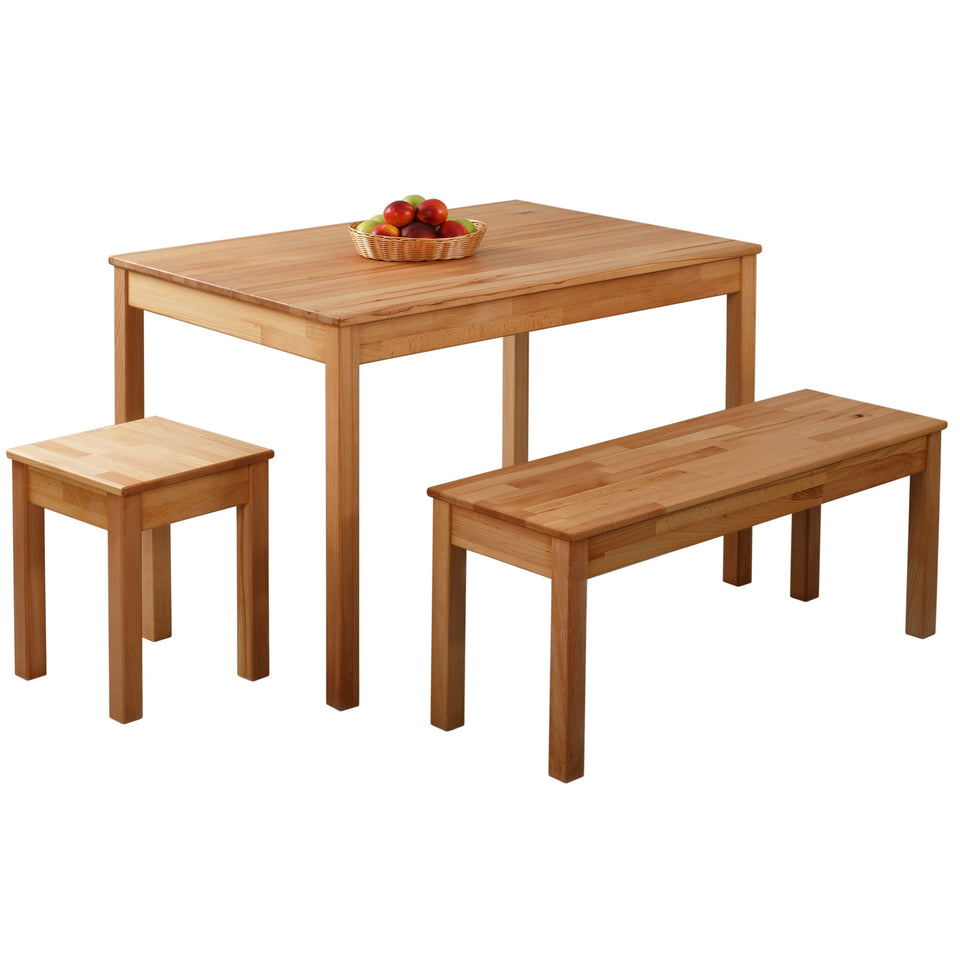 Tomas Dining Table, Bench and Stool