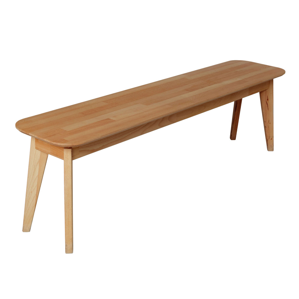 Solid wood bench