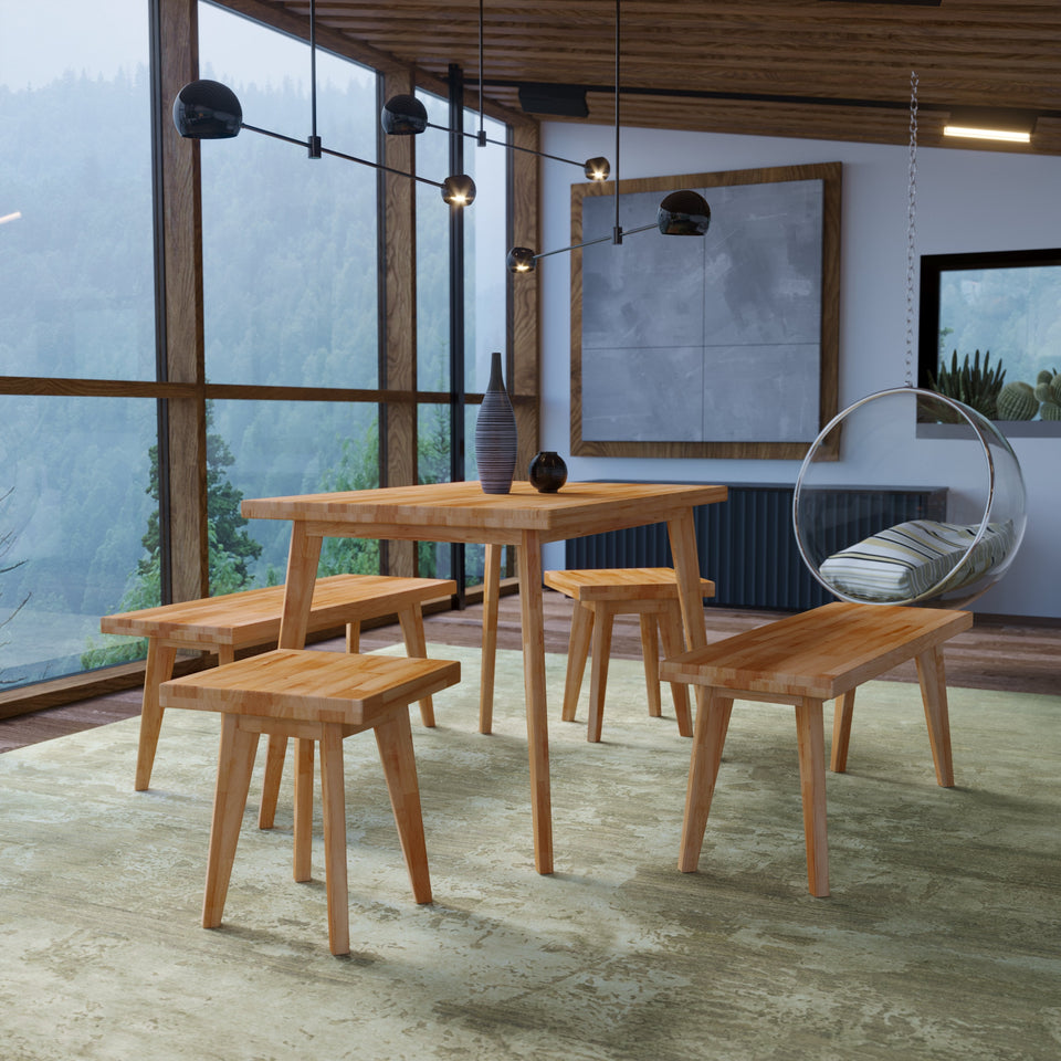 Hans dining table in beech wood by Krokwood