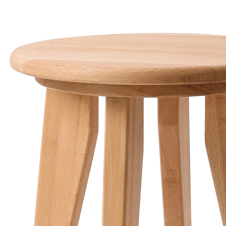 Natural wood stool