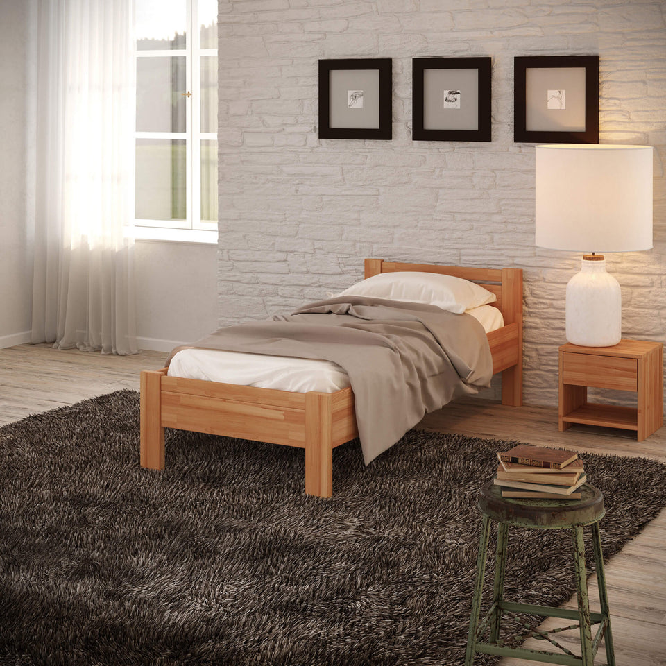 Bed SiSi + bedside table (beech)